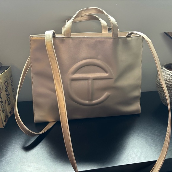 Telfar Gold Medium Shopping bag NWOT - Picture 2 of 6